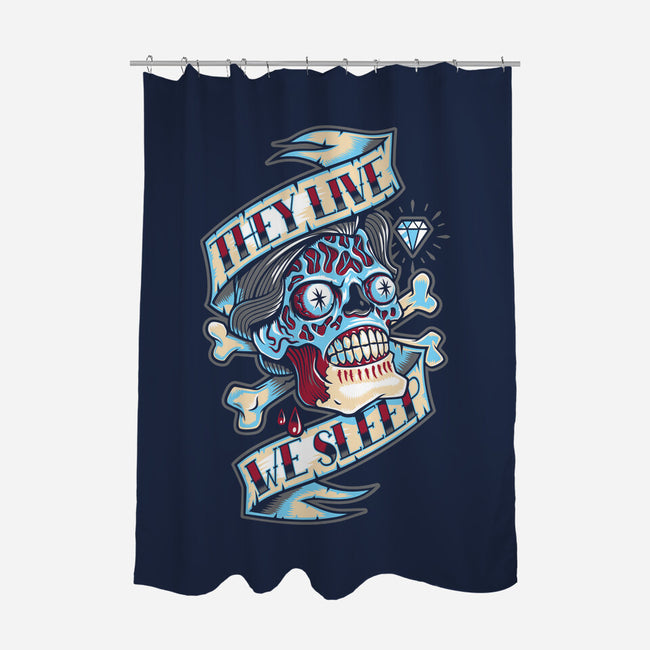 They Live We Sleep-None-Polyester-Shower Curtain-Nemons