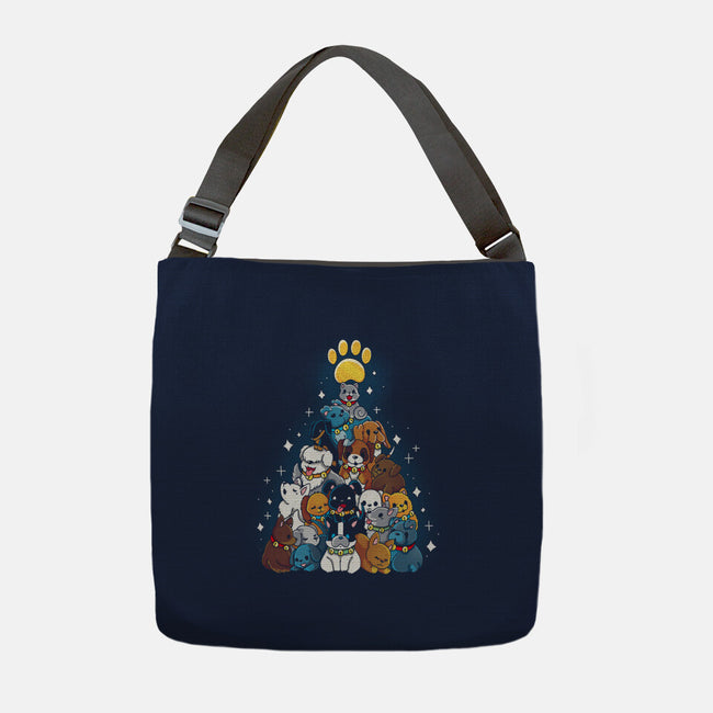 Dog Xmas Tree-None-Adjustable Tote-Bag-Vallina84