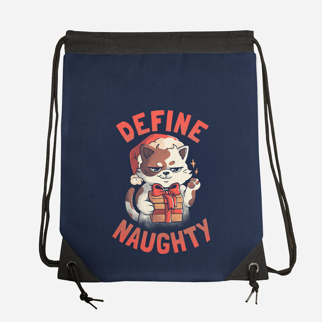 Santa Define Naughty-None-Drawstring-Bag-eduely