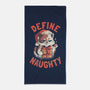 Santa Define Naughty-None-Beach-Towel-eduely
