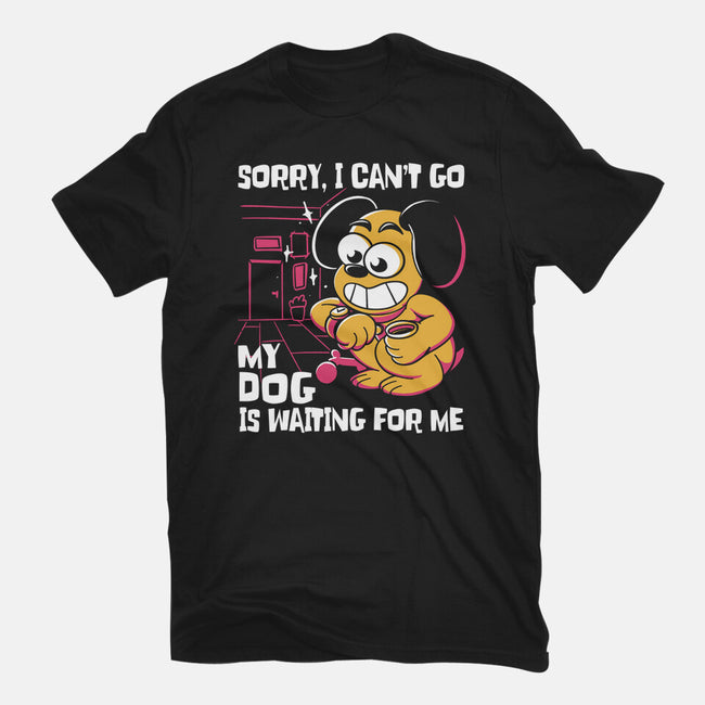 My Dog Is Waiting-Unisex-Basic-Tee-estudiofitas