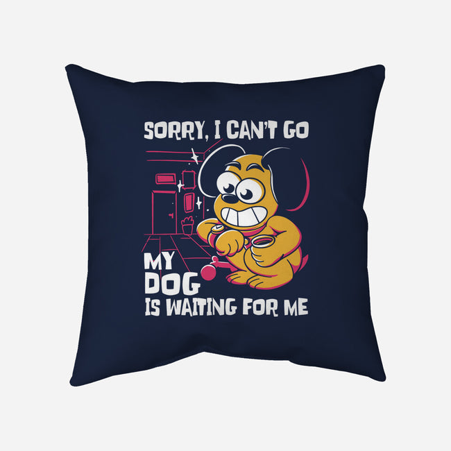 My Dog Is Waiting-None-Removable Cover-Throw Pillow-estudiofitas
