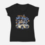 This Is How We Roll-Womens-V-Neck-Tee-momma_gorilla