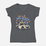 This Is How We Roll-Womens-V-Neck-Tee-momma_gorilla