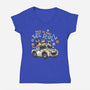 This Is How We Roll-Womens-V-Neck-Tee-momma_gorilla