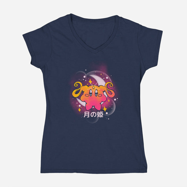 The Moon Princess-Womens-V-Neck-Tee-Sketchdemao