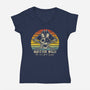 The First Real Goonie-Womens-V-Neck-Tee-NMdesign