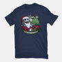 Skeleton Christmas Halloween-Womens-Basic-Tee-Studio Mootant