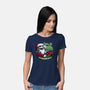 Skeleton Christmas Halloween-Womens-Basic-Tee-Studio Mootant