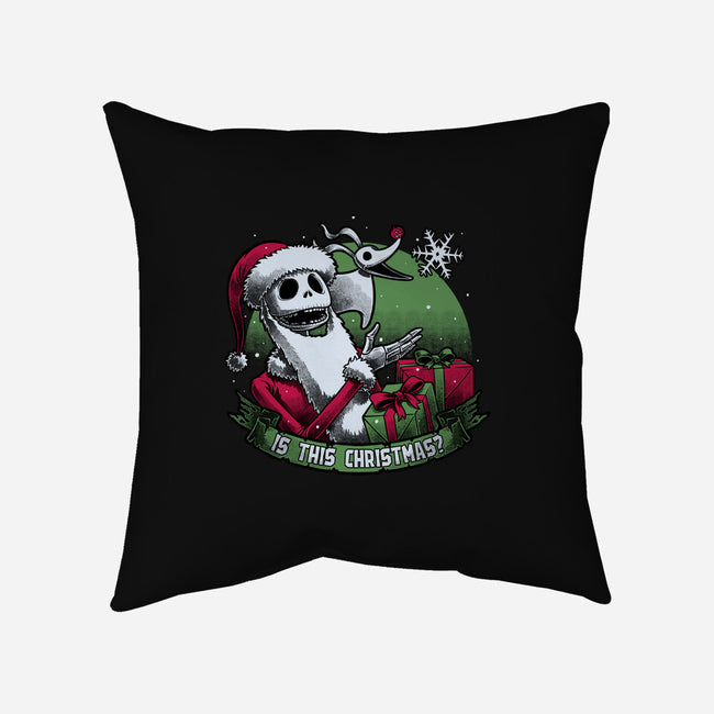 Skeleton Christmas Halloween-None-Non-Removable Cover w Insert-Throw Pillow-Studio Mootant