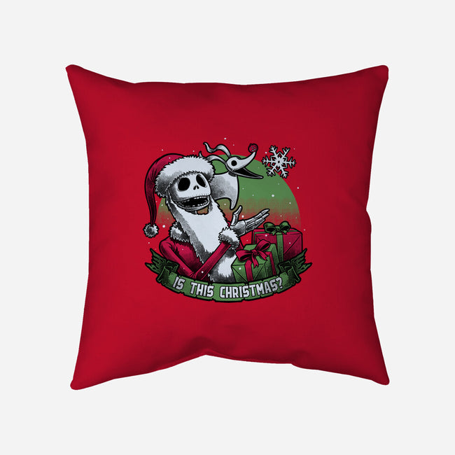 Skeleton Christmas Halloween-None-Non-Removable Cover w Insert-Throw Pillow-Studio Mootant