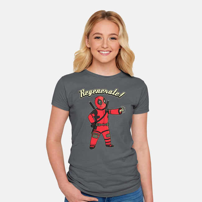 Regenerate Boy-Womens-Fitted-Tee-pigboom