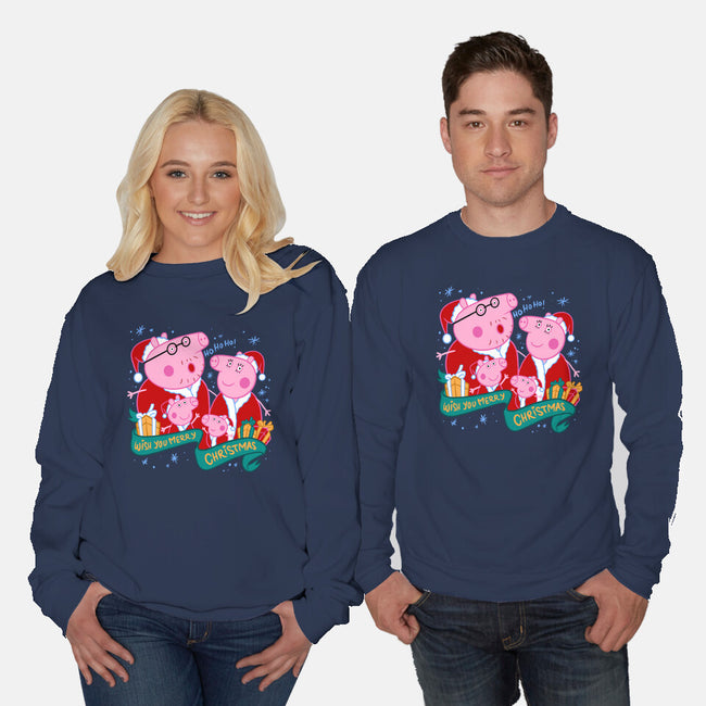 Christmas Family-Unisex-Crew Neck-Sweatshirt-spoilerinc