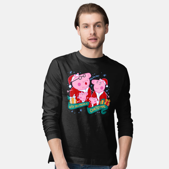 Christmas Family-Mens-Long Sleeved-Tee-spoilerinc