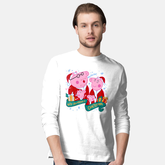 Christmas Family-Mens-Long Sleeved-Tee-spoilerinc