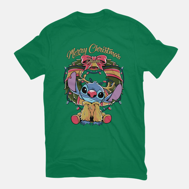 Stitch Christimas-Womens-Basic-Tee-Nihon Bunka