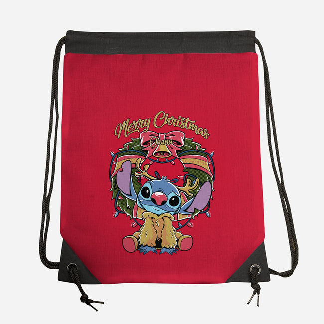 Stitch Christimas-None-Drawstring-Bag-Nihon Bunka