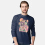 Cat Vending Machine-Mens-Long Sleeved-Tee-ilustrata