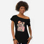 Cat Vending Machine-Womens-Off Shoulder-Tee-ilustrata