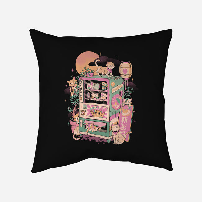 Cat Vending Machine-None-Removable Cover-Throw Pillow-ilustrata