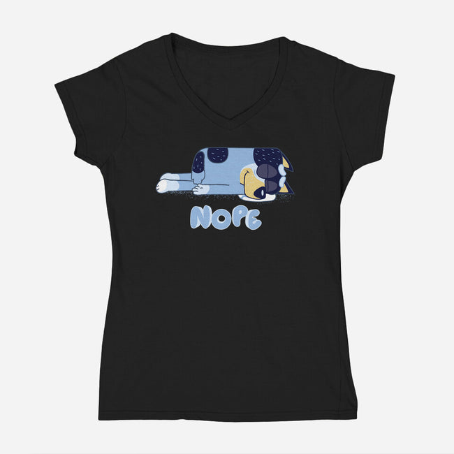 Nope Dad-Womens-V-Neck-Tee-rocketman_art