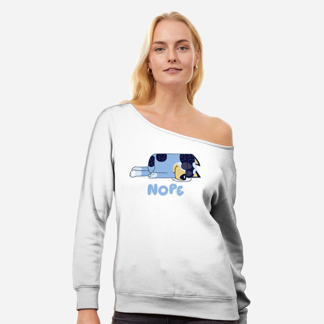 Nope Dad-Womens-Off Shoulder-Sweatshirt-rocketman_art