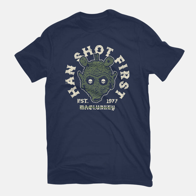 Han Shot First-Womens-Basic-Tee-Wheels