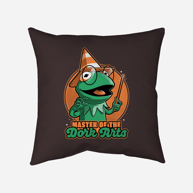 Dark Magic Frog-None-Removable Cover-Throw Pillow-Studio Mootant