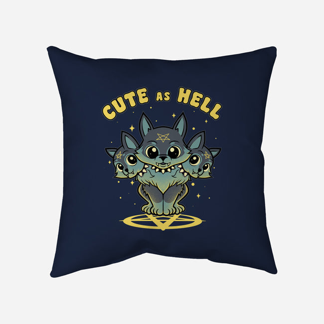 Cute As Cerberus-None-Removable Cover-Throw Pillow-Astrobot Invention