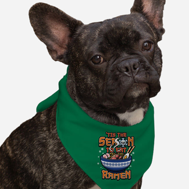 Tis The Season To Eat Ramen-Dog-Bandana-Pet Collar-Boggs Nicolas