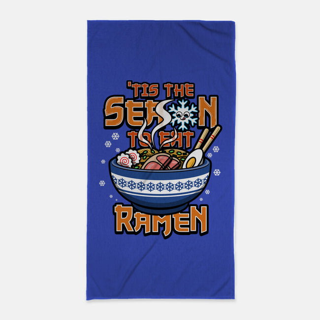 Tis The Season To Eat Ramen-None-Beach-Towel-Boggs Nicolas