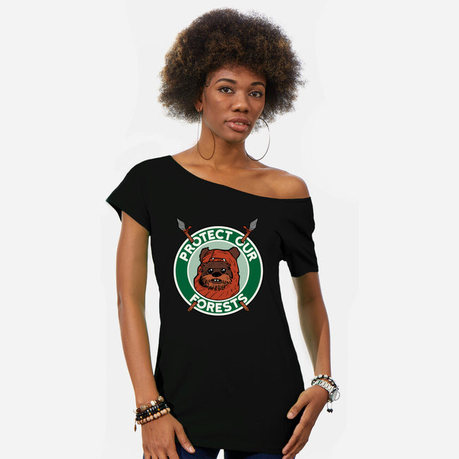 Protect Our Forests-Womens-Off Shoulder-Tee-Melonseta