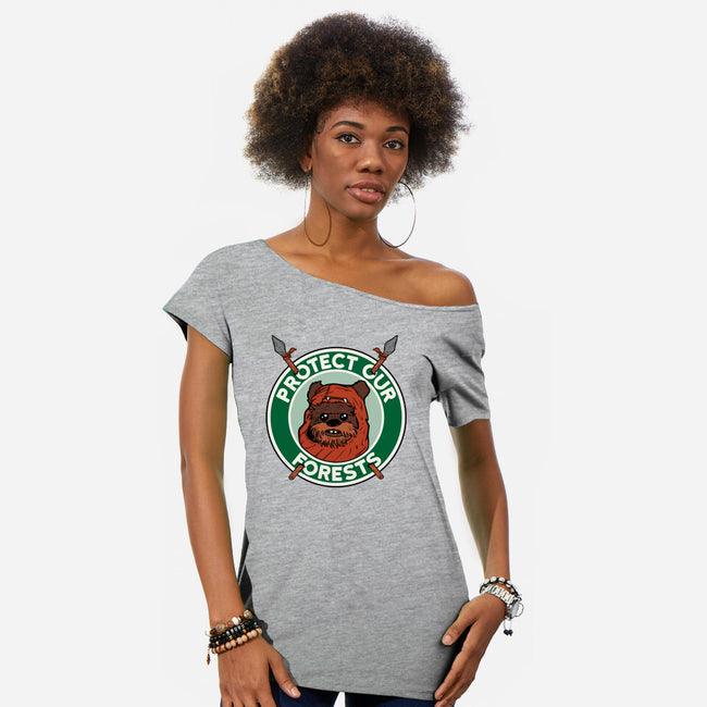 Protect Our Forests-Womens-Off Shoulder-Tee-Melonseta