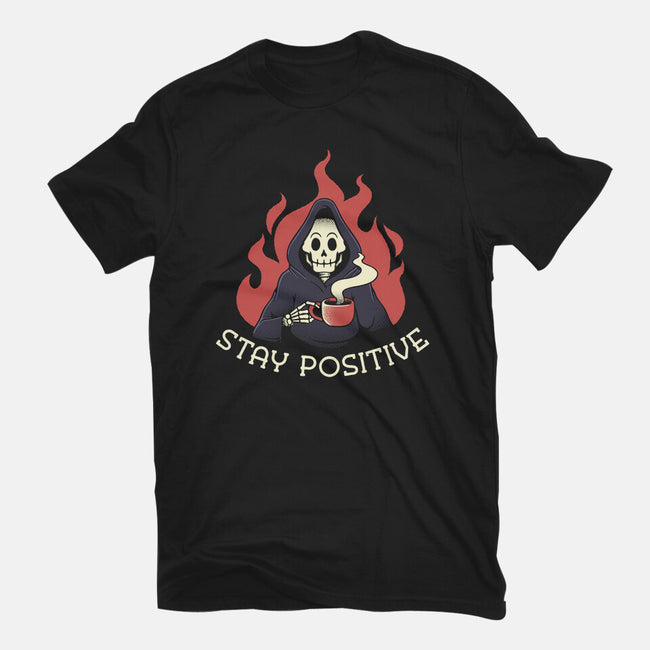 Death Drinking Coffee-Mens-Heavyweight-Tee-tobefonseca