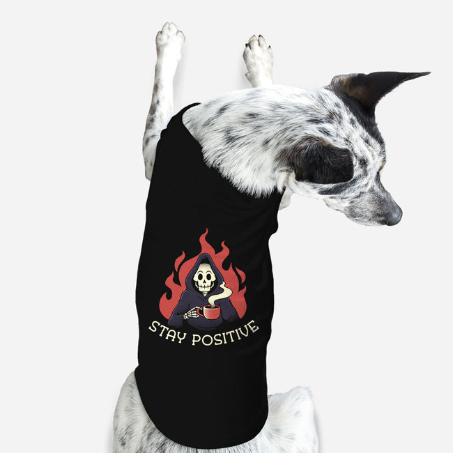 Death Drinking Coffee-Dog-Basic-Pet Tank-tobefonseca