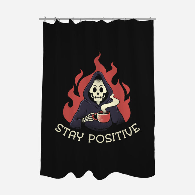 Death Drinking Coffee-None-Polyester-Shower Curtain-tobefonseca