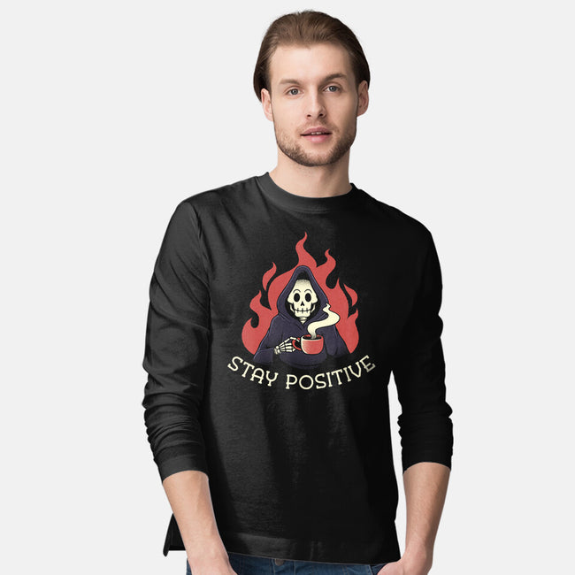 Death Drinking Coffee-Mens-Long Sleeved-Tee-tobefonseca