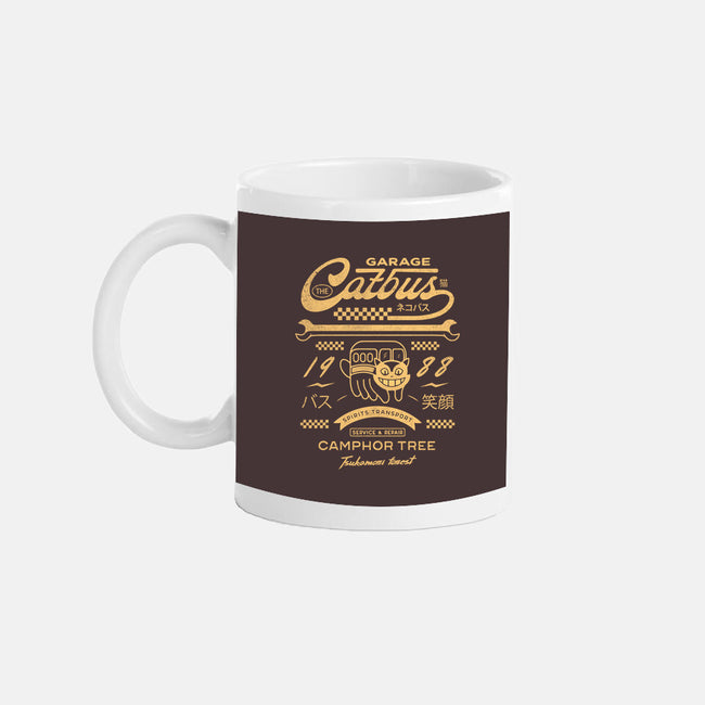 Half Cat Half Bus Garage-None-Mug-Drinkware-Logozaste