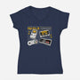 Gold Childhood-Womens-V-Neck-Tee-spoilerinc