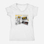 Gold Childhood-Womens-V-Neck-Tee-spoilerinc