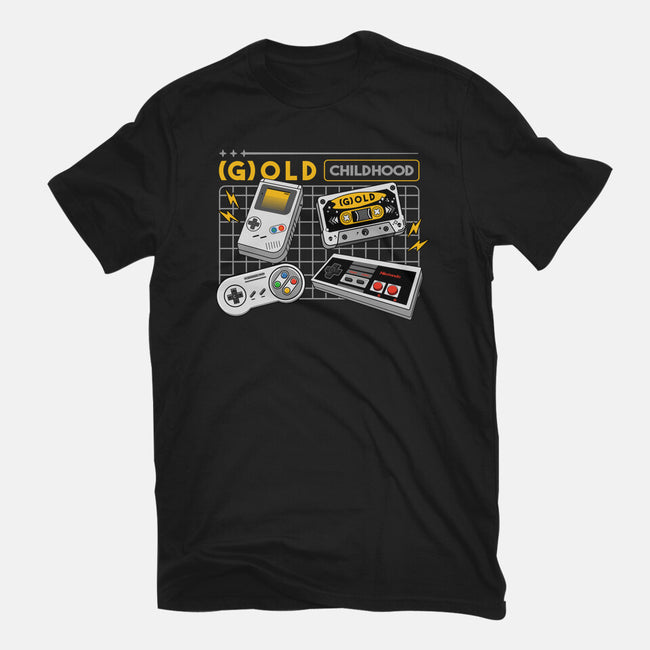 Gold Childhood-Womens-Fitted-Tee-spoilerinc