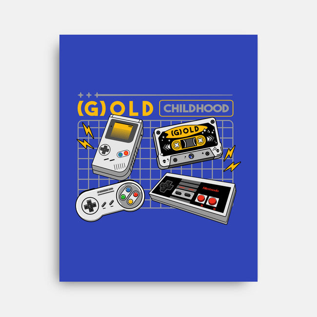Gold Childhood-None-Stretched-Canvas-spoilerinc