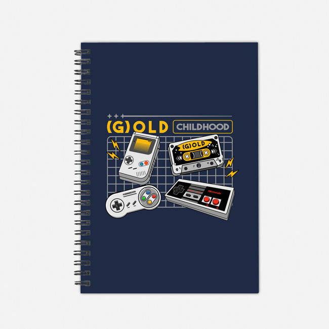 Gold Childhood-None-Dot Grid-Notebook-spoilerinc