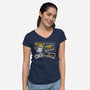 Gold Childhood-Womens-V-Neck-Tee-spoilerinc