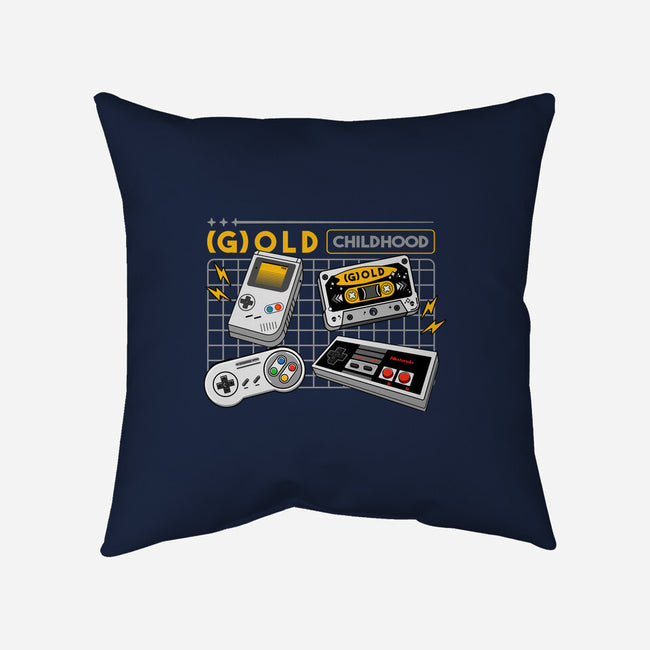 Gold Childhood-None-Removable Cover w Insert-Throw Pillow-spoilerinc