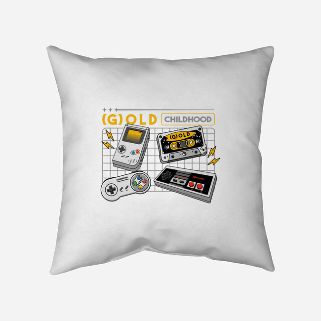 Gold Childhood-None-Removable Cover-Throw Pillow-spoilerinc