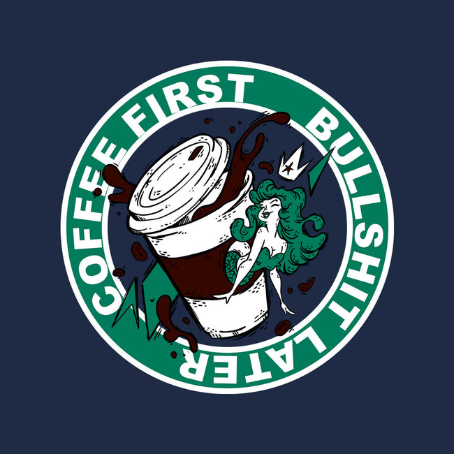 Coffee First BS Later-Womens-V-Neck-Tee-Coppernix