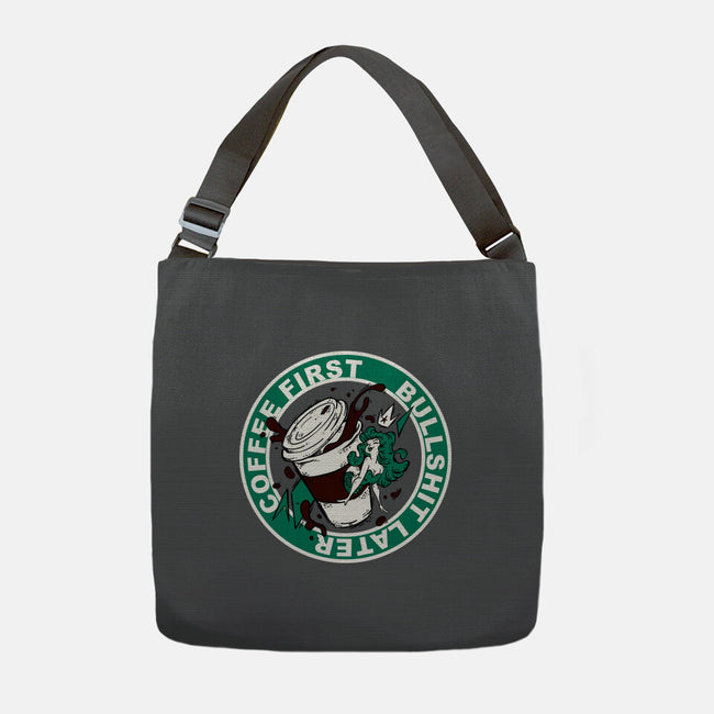 Coffee First BS Later-None-Adjustable Tote-Bag-Coppernix