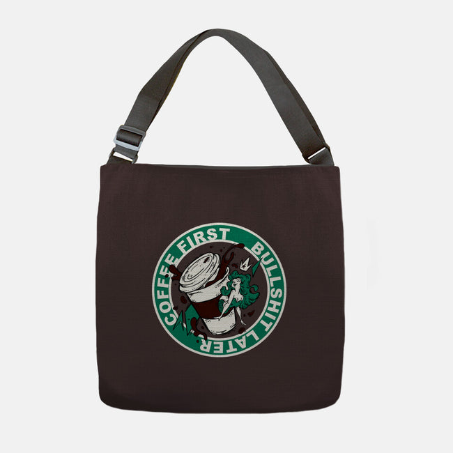Coffee First BS Later-None-Adjustable Tote-Bag-Coppernix
