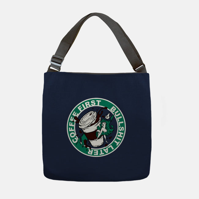 Coffee First BS Later-None-Adjustable Tote-Bag-Coppernix